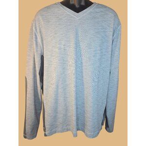 Nike Mens Golf Dri-Fit Gray Long Sleeve V-Neck Shirt XL